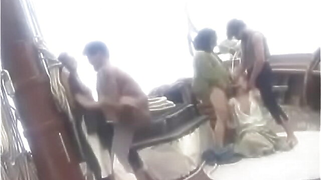 Boat booty, pirates booty, retro ron jeremy, orgy movies, boat orgy cum