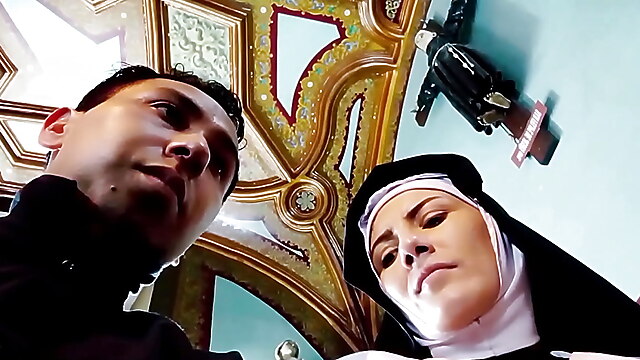 Catholic church, church, catholic priest, priest and nun movie, nun priest church