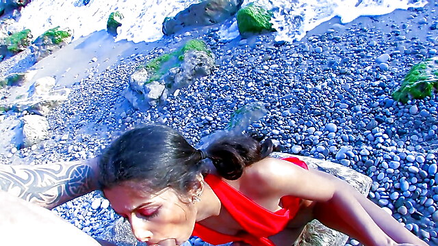 Indian girl in red dress, babe blowjob brunette handjob hd old young, indian guy sucking, body builder chick, public beach indian