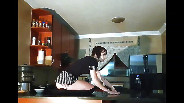 Sexy tits strips, real home kitchen, kitchen slut brunettes, mature home strip, striptease in the kitchen