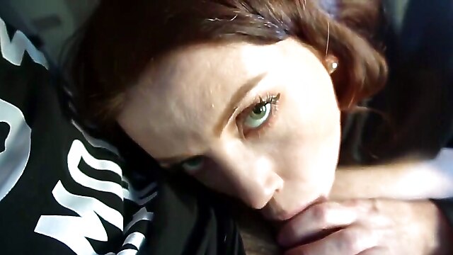 Guy gives head, car parking teen, parking lot teen, pov public blowjob in a car, scarlett johansson cum
