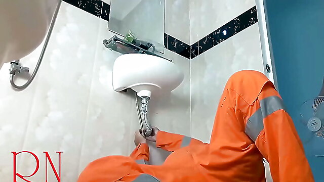 Cock sucking housewife, girl no pants, plumber maid, behind closed doors, girl next door milf