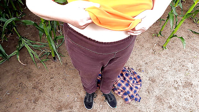 Public cornfield, spanked in public, public brutal, public torture, torture pussy slaps
