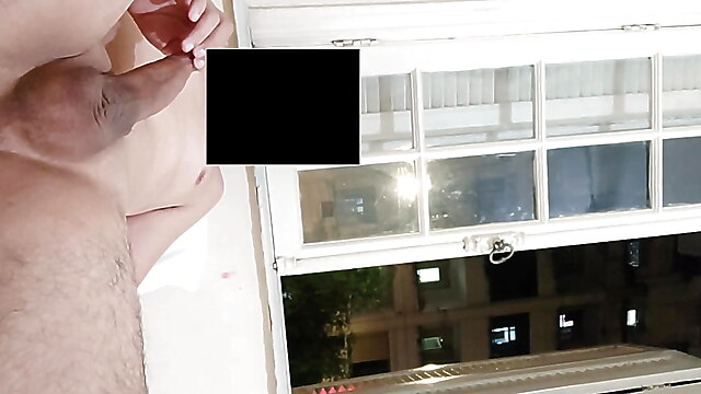 Hotel neighbor, neighbor wank window, window voyeur masturbates, hotel window voyeur, me flashing at you